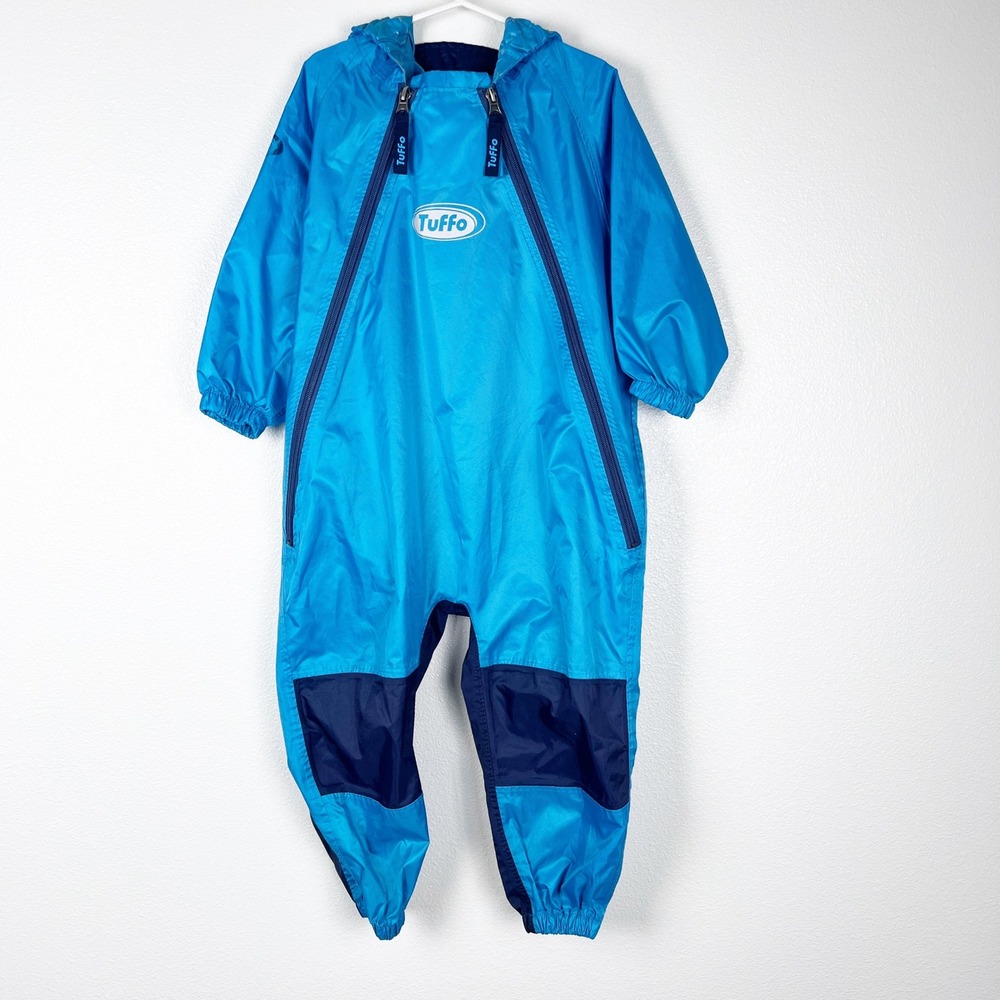 Tuffo Kids Water Resistant Rain Suit Blue Sz 3T